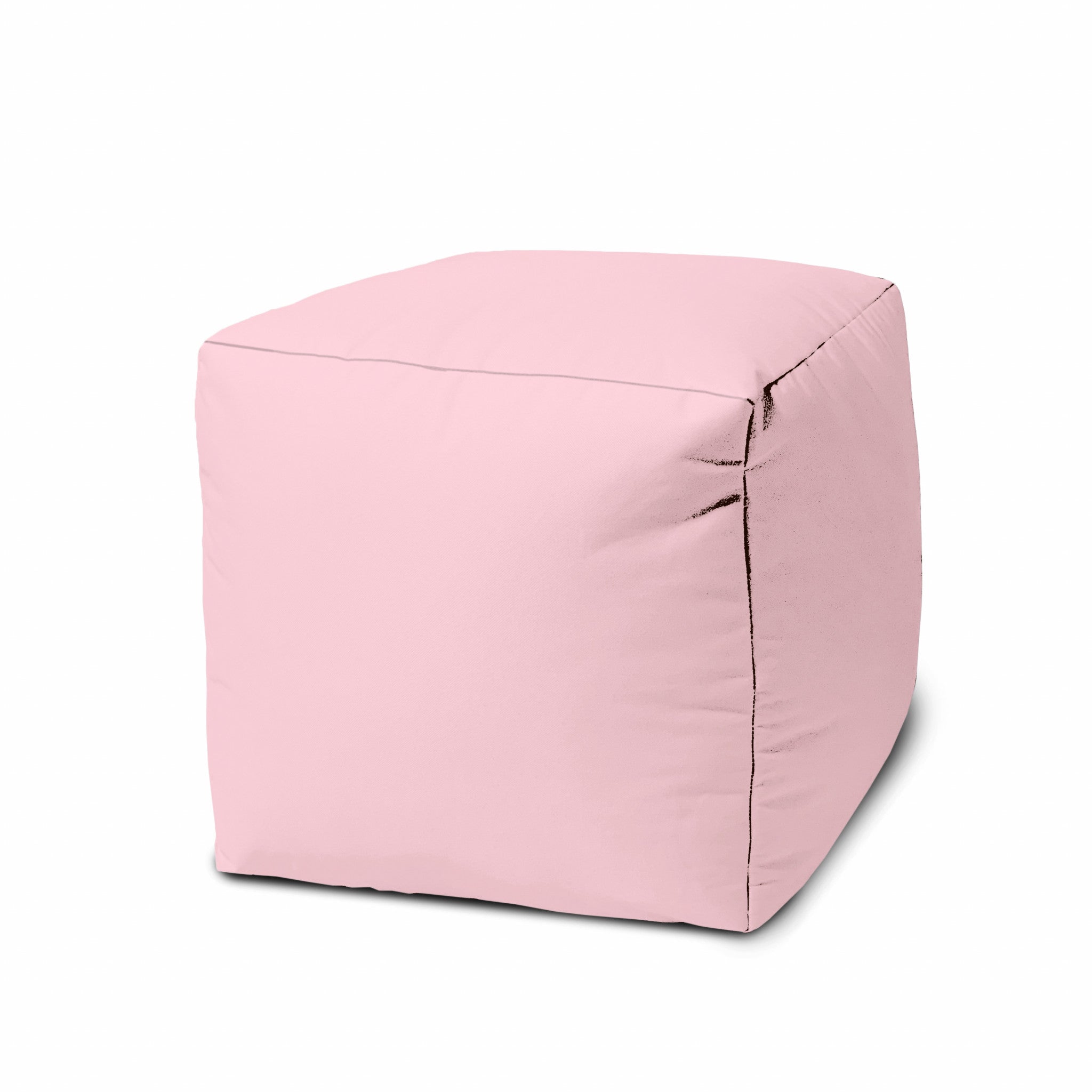 17  Cool Pastel Pink Solid Color Indoor Outdoor Pouf Cover