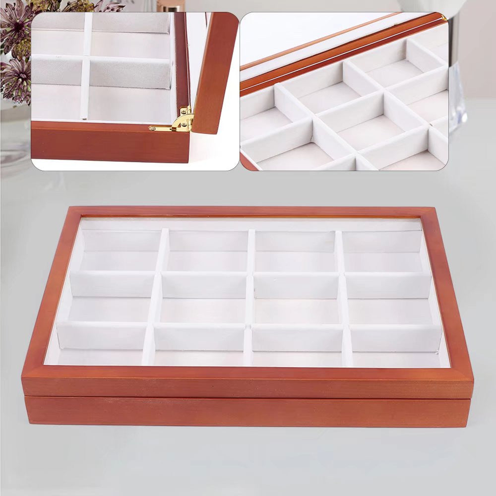 Maple Brown Classy Wooden Jewelry Organizer Box